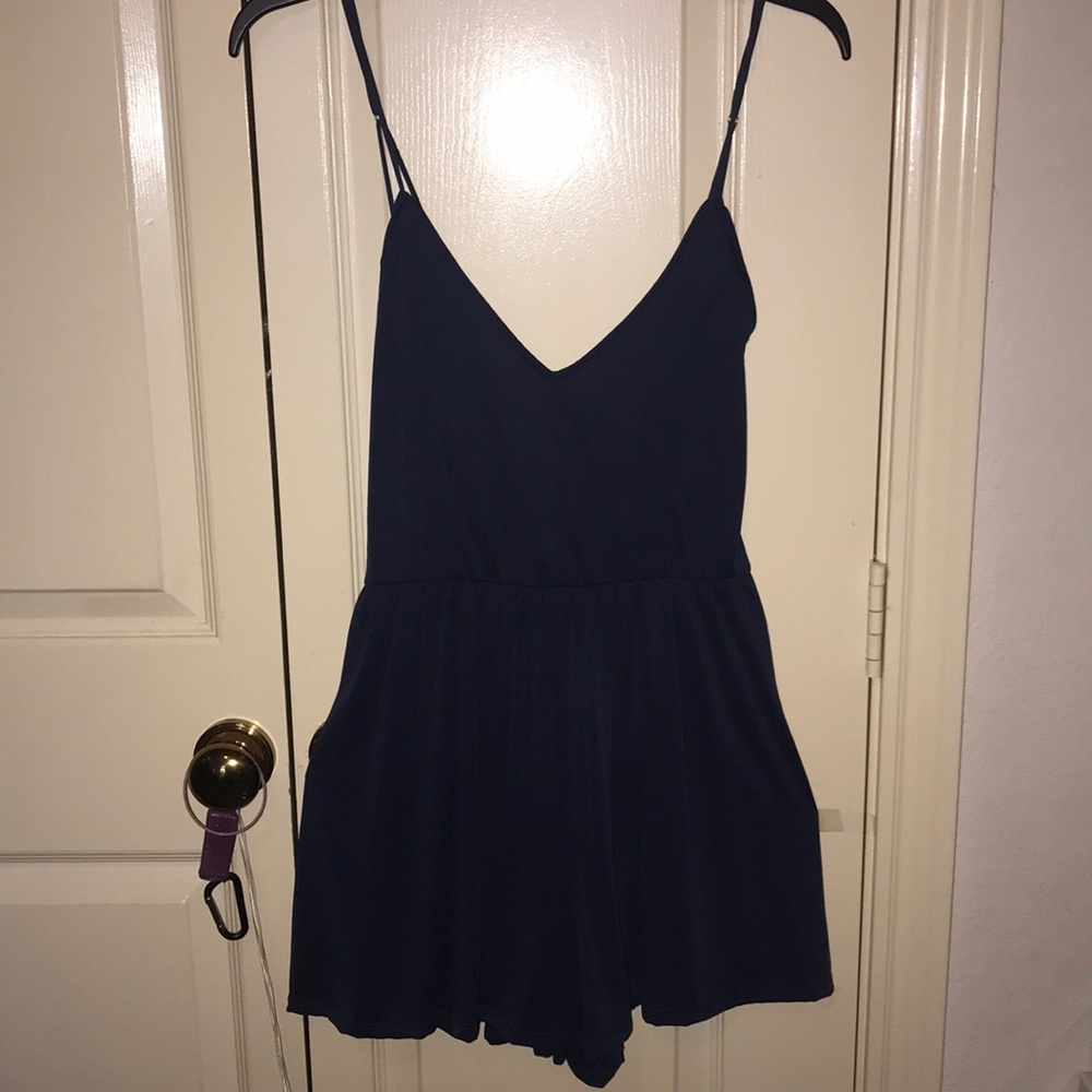 NWT Strappy Back Navy Romper
